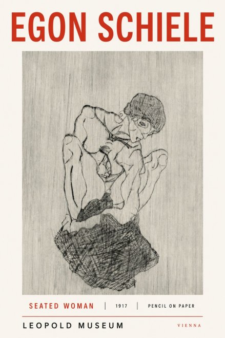 Schiele Seated Woman No3 - Juliste