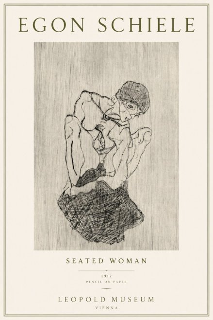 Schiele Seated Woman No4 - Juliste