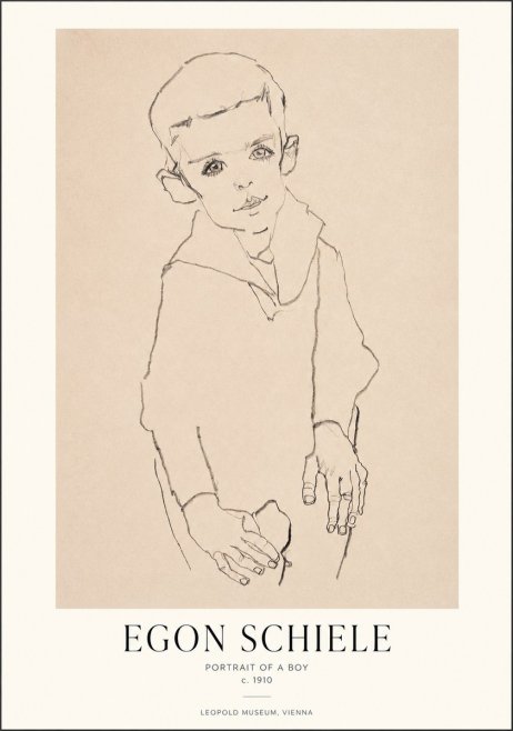 Schiele Portrait of a Boy No1 - Juliste