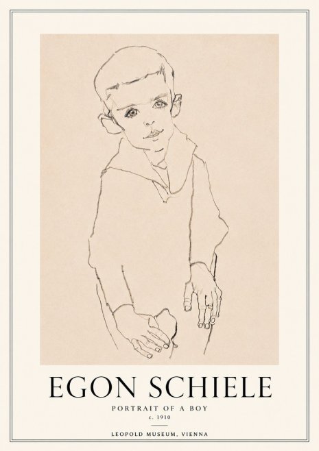 Schiele Portrait of a Boy No3 - Juliste