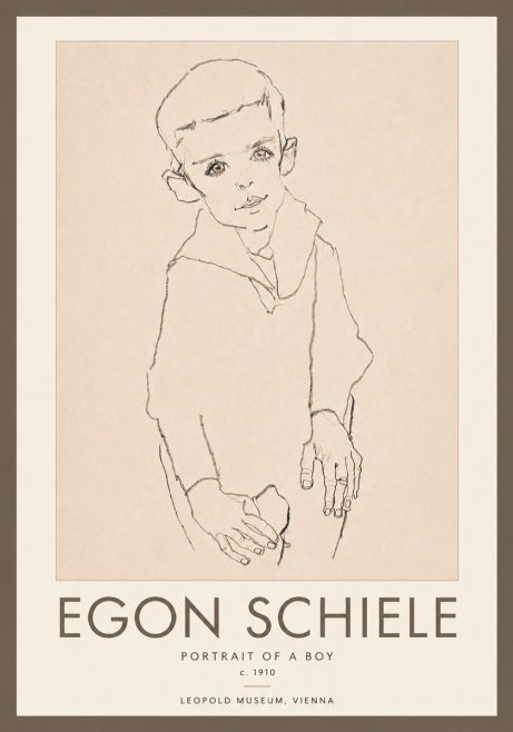 Schiele Portrait of a Boy No5 - Juliste
