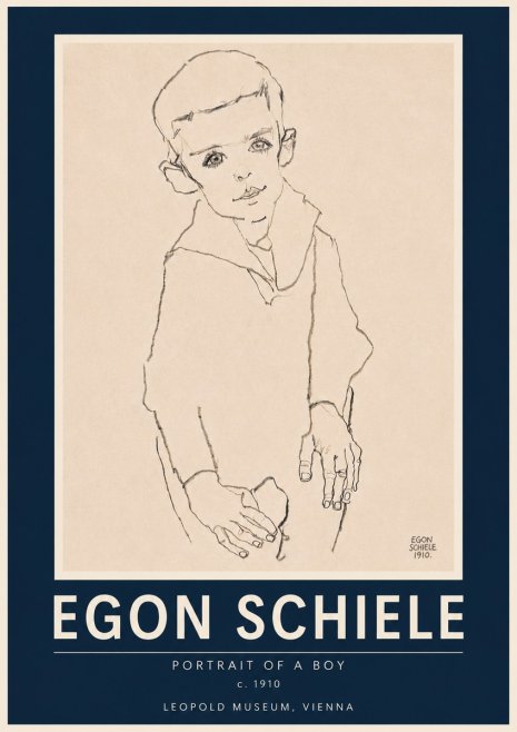 Schiele Portrait of a Boy No6 - Juliste