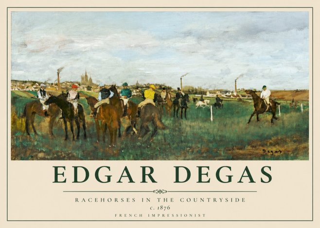 Edgar Degas Racehorses in the Countryside No2 - Juliste