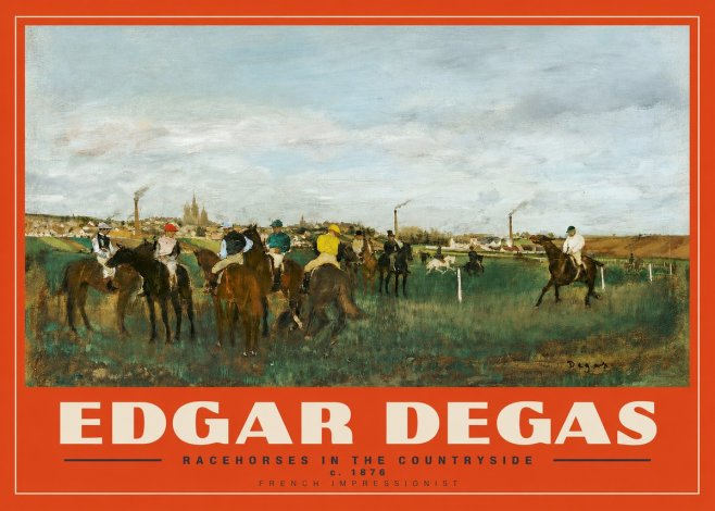 Edgar Degas Racehorses in the Countryside No3 - Juliste