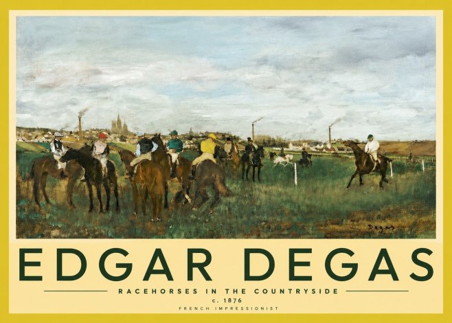 Edgar Degas Racehorses in the Countryside No4 - Juliste