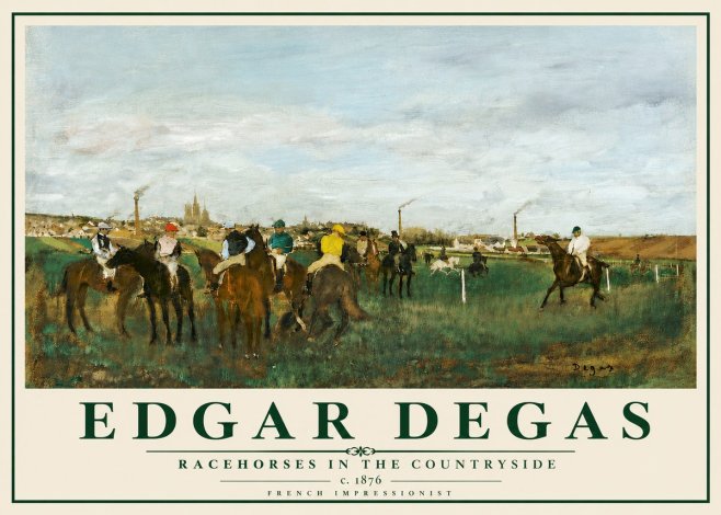 Edgar Degas Racehorses in the Countryside No5 - Juliste