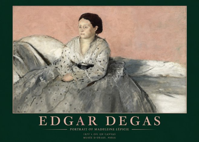 Edgar Degas Portrait of Madeleine Lépicie No3 - Juliste