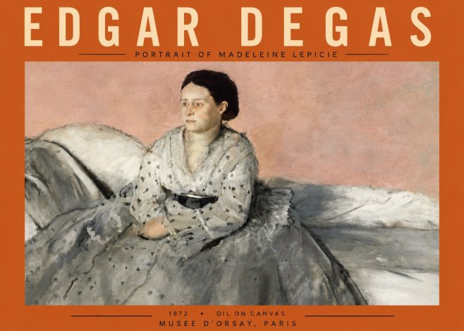 Edgar Degas Portrait of Madeleine Lépicie No5 - Juliste