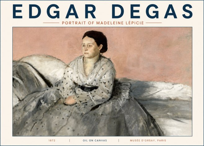 Edgar Degas Portrait of Madeleine Lépicie No6 - Juliste