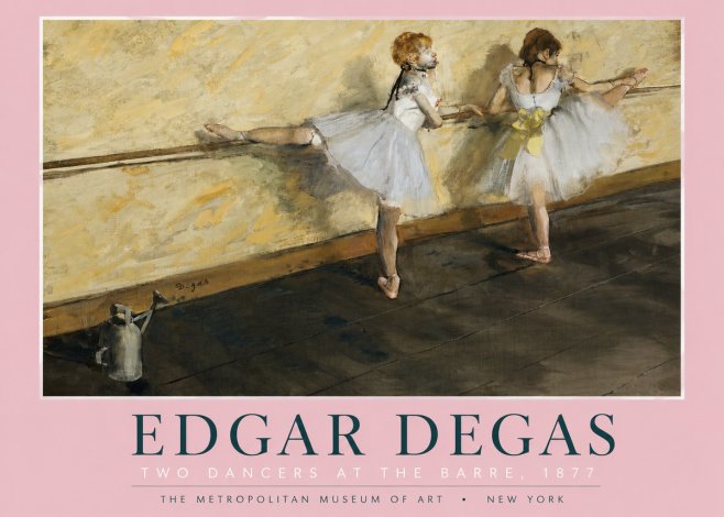Edgar Degas Two Dancers at the Barre, 1877 No2 - Juliste