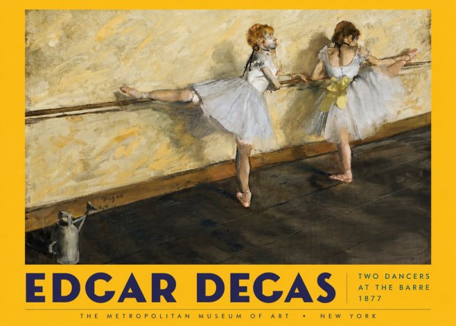 Edgar Degas Two Dancers at the Barre, 1877 No5 - Juliste