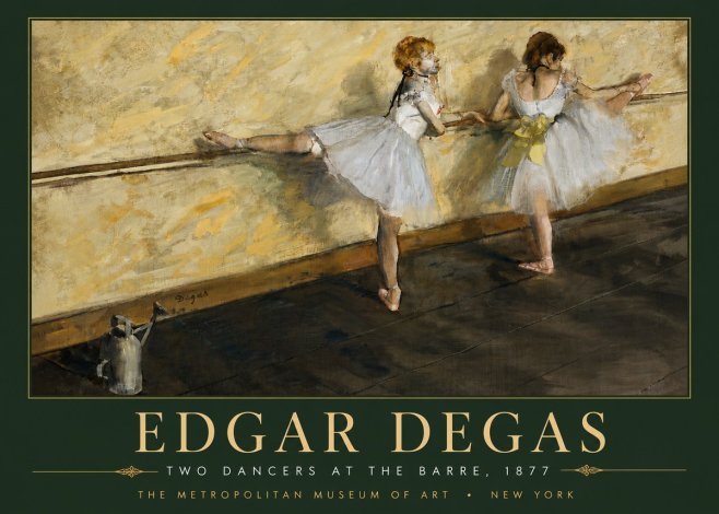 Edgar Degas Two Dancers at the Barre, 1877 No6 - Juliste