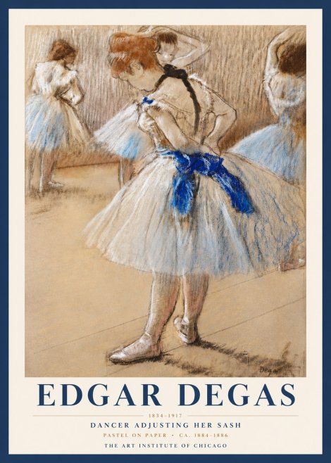 Edgar Degas Dancer Adjusting Her Sash No3 - Juliste