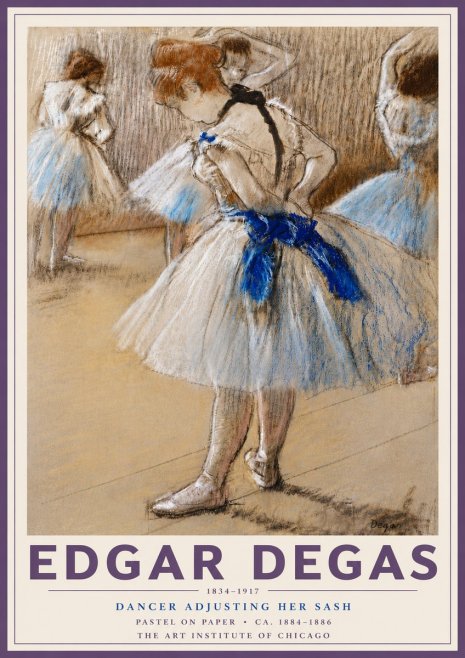 Edgar Degas Dancer Adjusting Her Sash No6 - Juliste