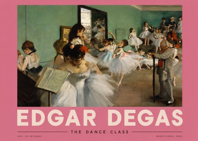 Edgar Degas The Dance Class I No2 - Juliste