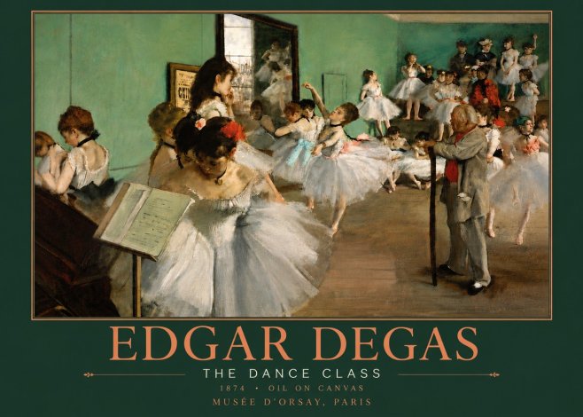 Edgar Degas The Dance Class I No6 - Juliste