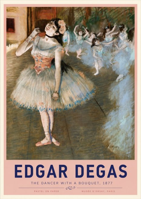 Edgar Degas The Dancer with a Bouquet No3 - Juliste