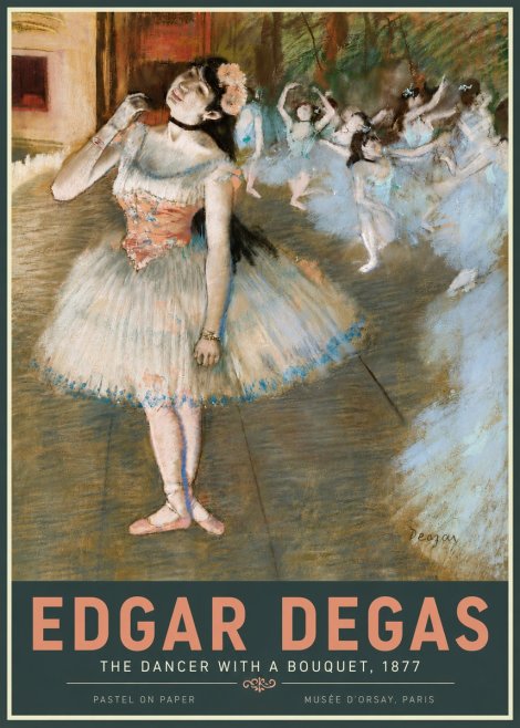 Edgar Degas The Dancer with a Bouquet No6 - Juliste