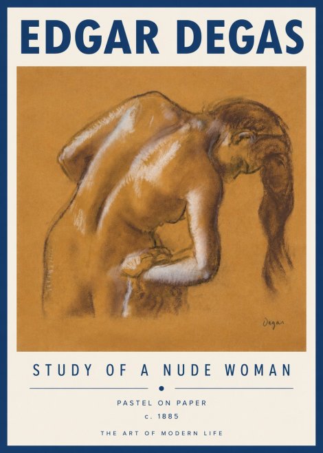 Edgar Degas Study of a Nude Woman I No5 - Juliste
