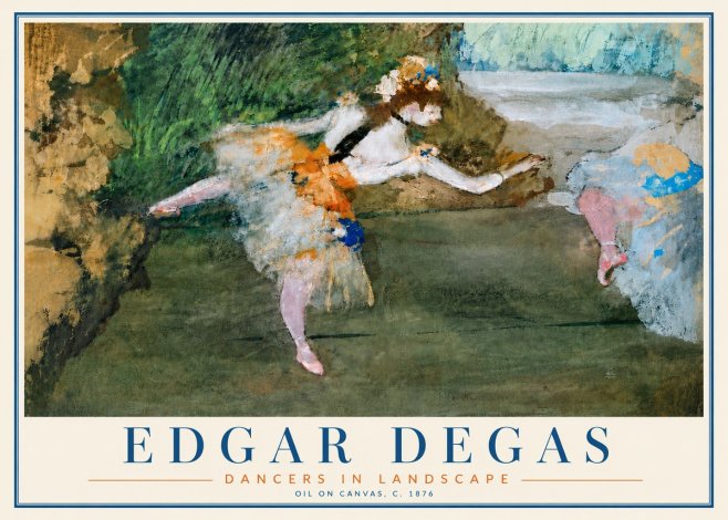 Edgar Degas Dancers in Landscape I No6 - Juliste