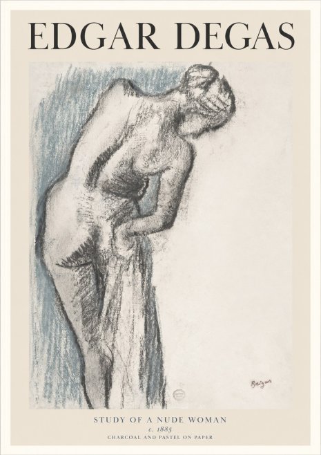 Edgar Degas Study of a Nude Woman II No1 - Juliste