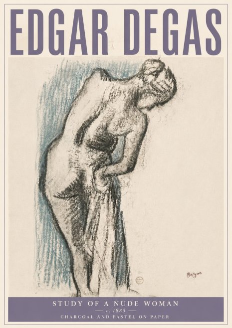 Edgar Degas Study of a Nude Woman II No6 - Juliste