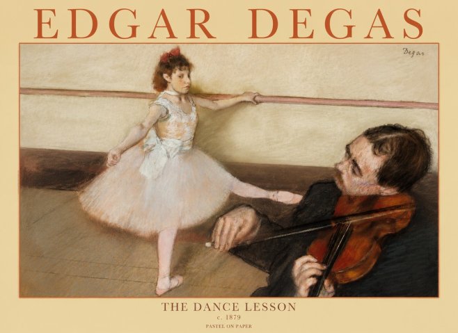 Edgar Degas The Dance Lesson No1 - Juliste
