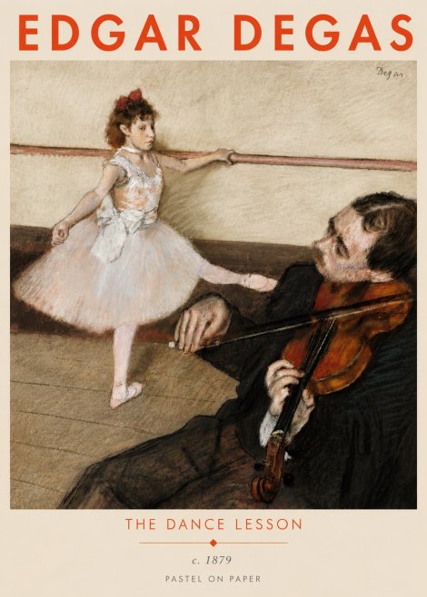 Edgar Degas The Dance Lesson No6 - Juliste