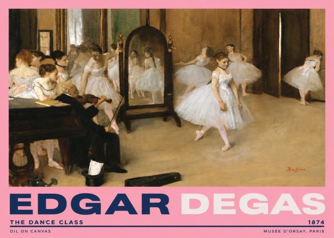 Edgar Degas The Dance Class II No2 - Juliste