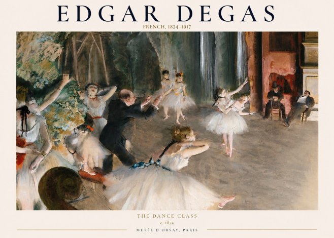 Edgar Degas The Dance Class III No1 - Juliste
