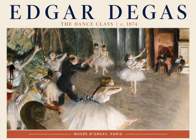 Edgar Degas The Dance Class III No4 - Juliste