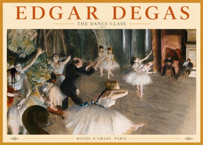 Edgar Degas The Dance Class III No5 - Juliste