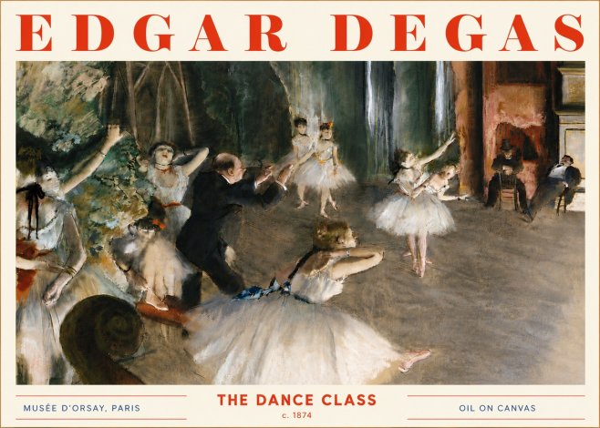 Edgar Degas The Dance Class III No6 - Juliste
