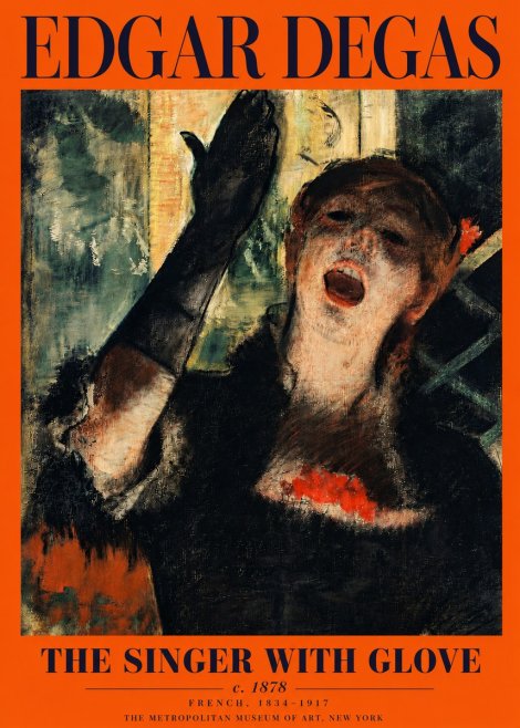 Edgar Degas The Singer with Glove No3 - Juliste