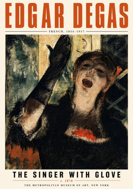 Edgar Degas The Singer with Glove No6 - Juliste