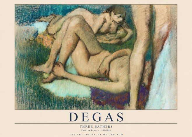 Edgar Degas Three Bathers No1 - Juliste