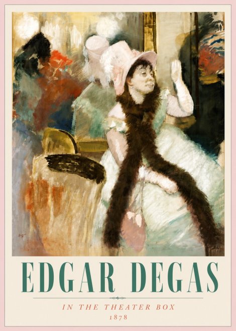 Edgar Degas In the Theater Box No3 - Juliste