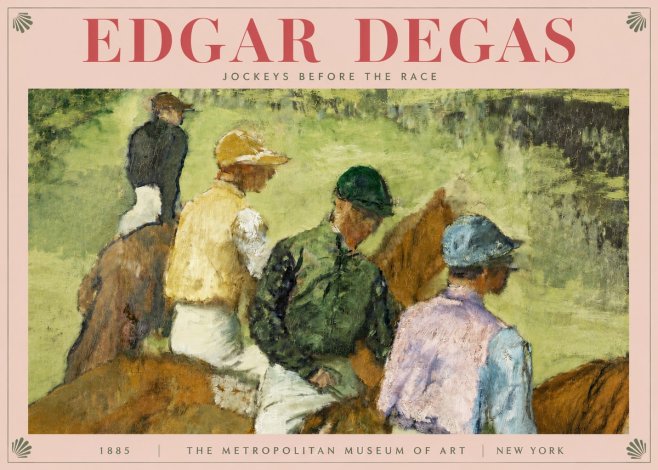 Edgar Degas Jockeys Before the Race No3 - Juliste