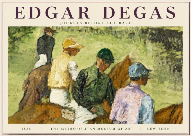 Edgar Degas Jockeys Before the Race No6 - Juliste