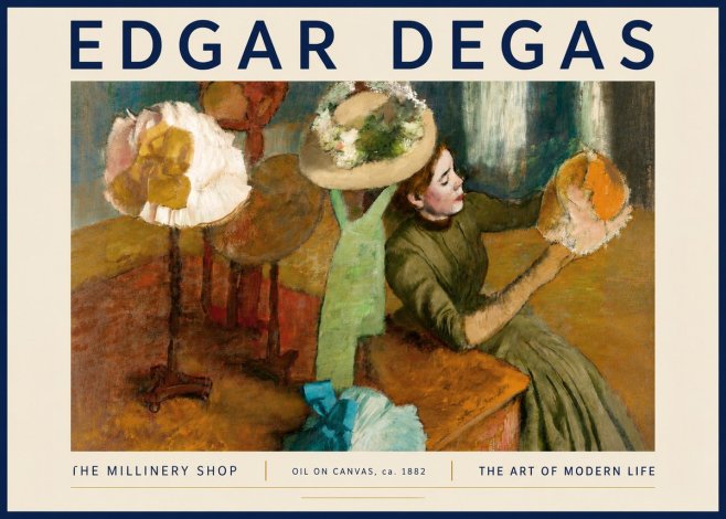 Edgar Degas The Millinery Shop, Ca. 1882 No5 - Juliste