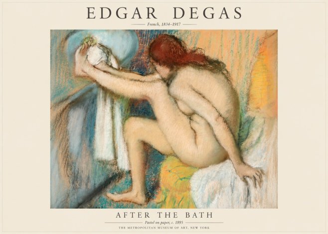 Edgar Degas After the Bath II No1 - Juliste