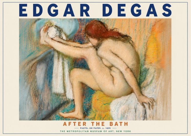 Edgar Degas After the Bath II No3 - Juliste