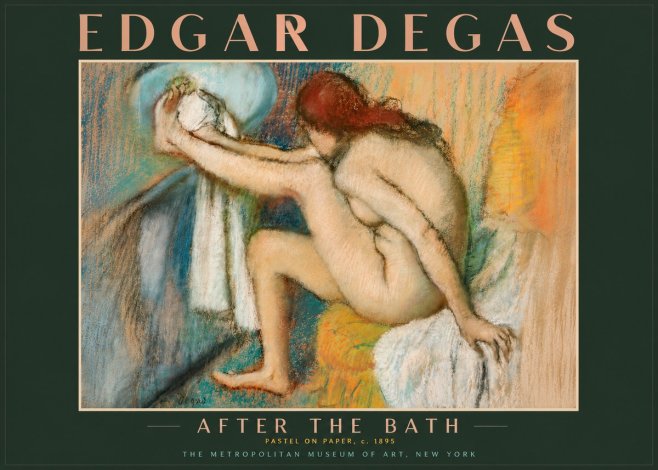 Edgar Degas After the Bath II No5 - Juliste