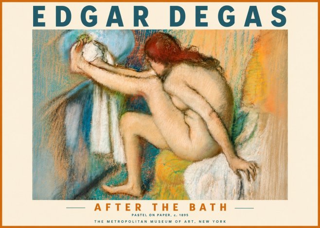 Edgar Degas After the Bath II No6 - Juliste