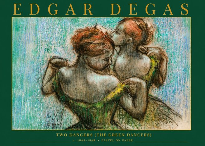 Edgar Degas Two Dancers (the Green Dancers) No4 - Juliste