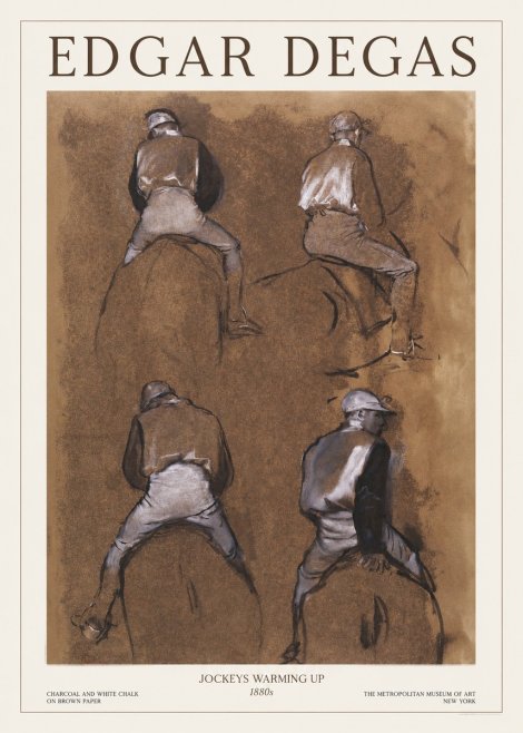 Edgar Degas Jockeys Warming Up No1 - Juliste