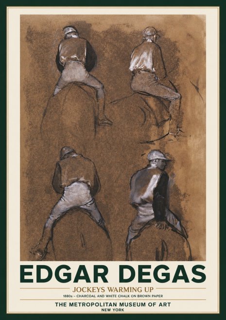 Edgar Degas Jockeys Warming Up No3 - Juliste