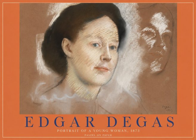 Edgar Degas Portrait of a Young Woman No2 - Juliste