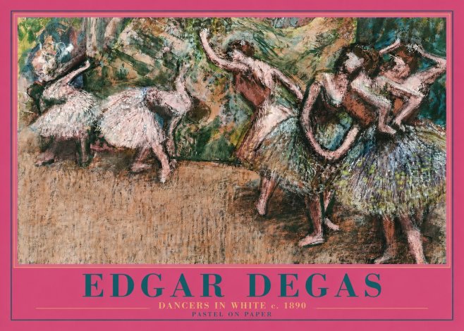 Edgar Degas Dancers in White C. 1890 No2 - Juliste