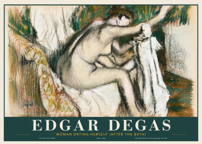 Edgar Degas Woman Drying Herself (After the Bath) No3 - Juliste